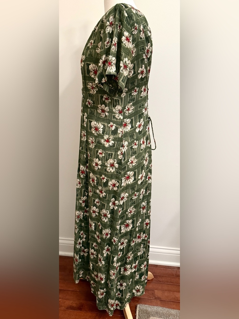 Westport LTD Vintage Green Cream Floral SZ 6 Countrycore Prairie Boho 90’s Dress - Picture 6 of 11